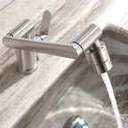 Swivel Spout Bathroom Faucet Single Hole Basin Faucet with Lever Handle