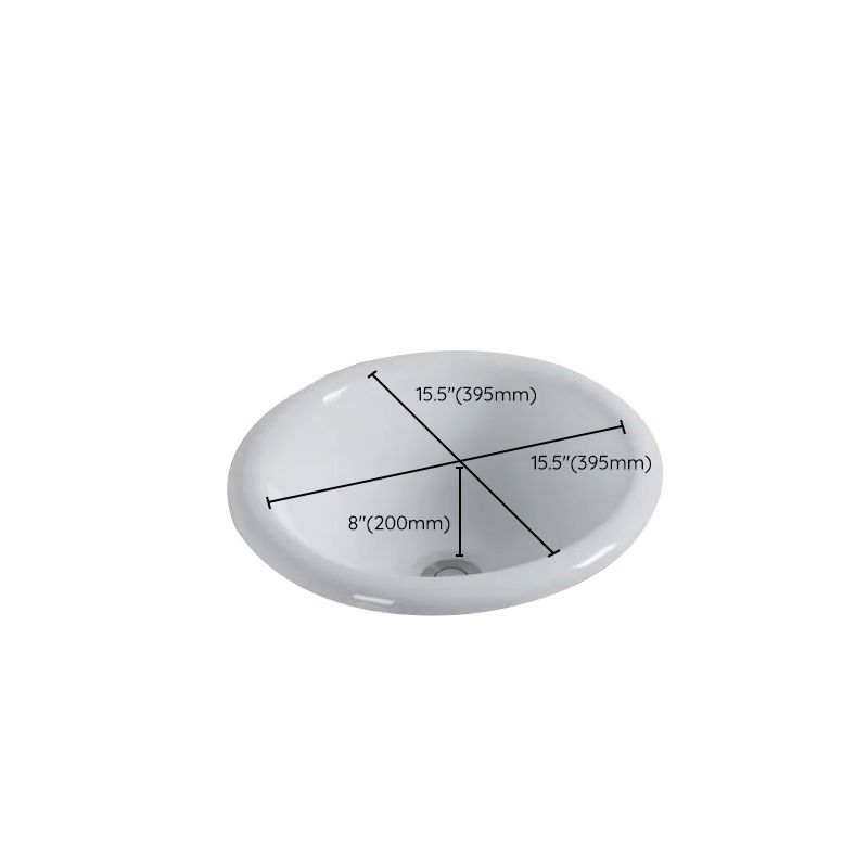 Contemporary oval wash stand ceramic metal undercounter basin