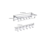 Contemporary silver metal bathroom accessory set with towel rack