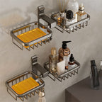 Modern Bathroom Accessory Set Shelf Black/Silver/Grey Bathroom Accessories Set