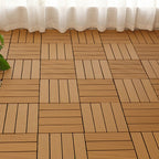 Square PVC Deck/Patio Floor Tiles Interlocking Installation Outdoor Patio Tiles