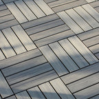 12" X 12" 4-Slat Square PVC Floor Tiles Snap-Fit Installation Floor Tiles