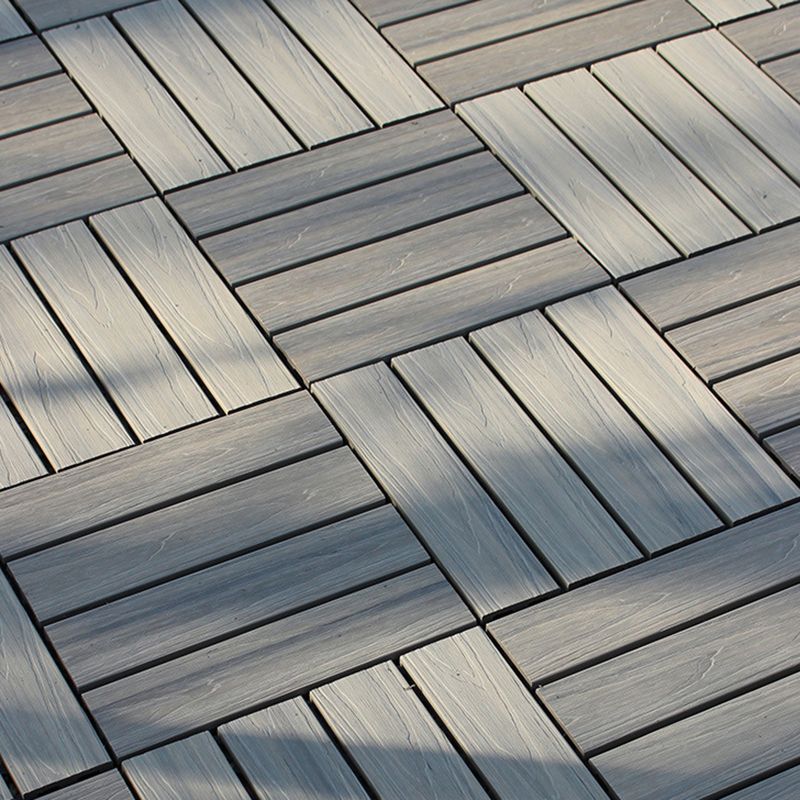 12" X 12" 4-Slat Square PVC Floor Tiles Snap-Fit Installation Floor Tiles