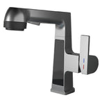 Modern Sink Faucet Pull-Down Lever Handle Brass Faucet Bathroom