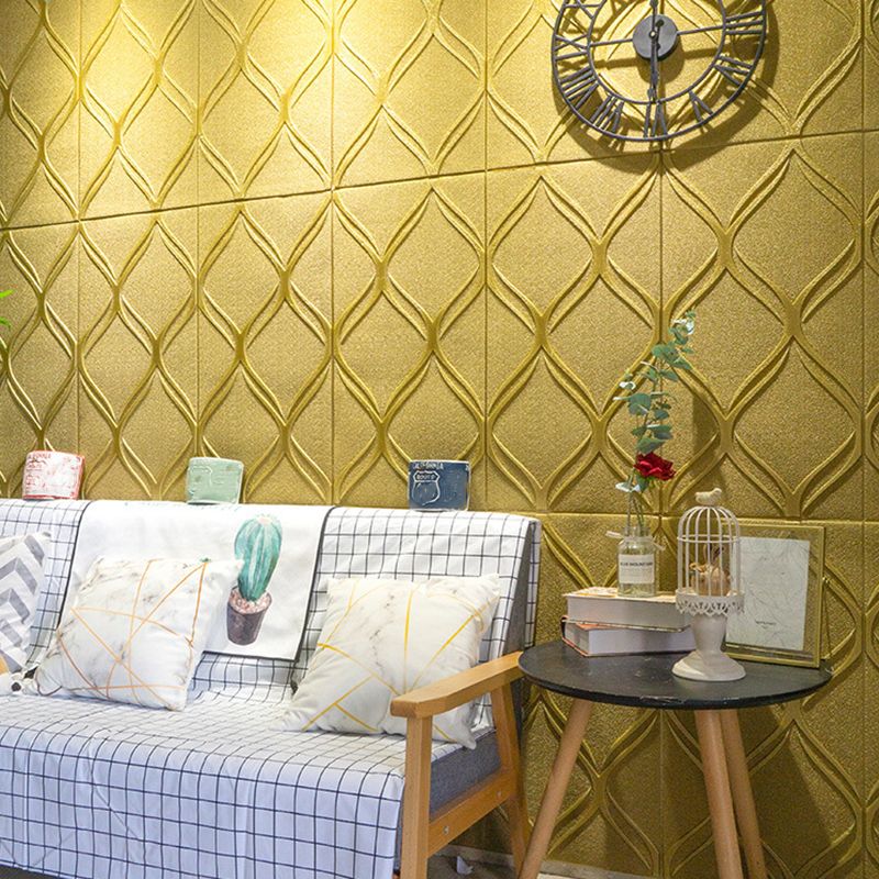 Contemporary waterproof wall planks striped brick bedroom wall panels