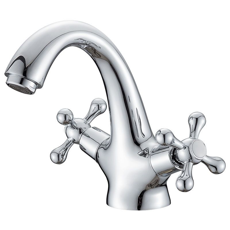 Industrial Widespread Bathroom 2 Faucet Cross Handles Sink Faucet