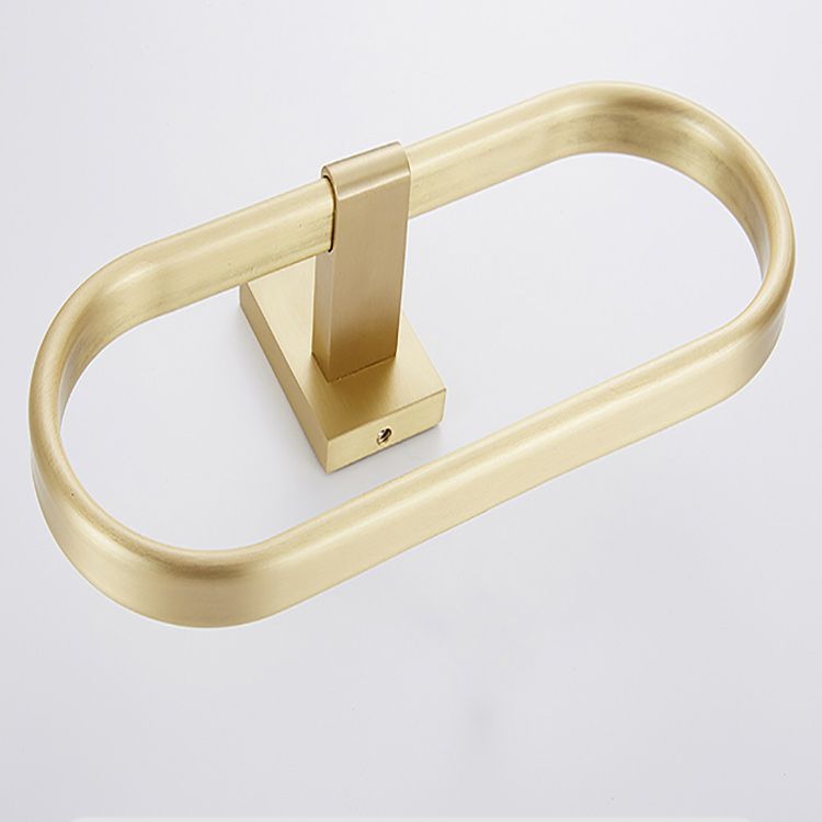 Golden Modern 5-piece Bathroom Accessories Set Brushed Brass Towel Holder/Paper Holder