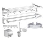 Modern Bathroom Accessories Hardware Set Silver Bathroom Accessories Kit