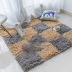 Basic carpet tiles solid color long pile square bedroom carpet tiles