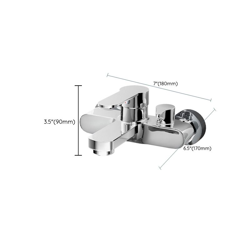 Popular Wall-Mounted Bathtub Faucet Fixed Lever Handle Bathtub Filler Trim