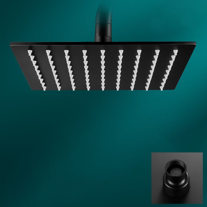 Black round fixed shower head Modern design wall-mounted shower head