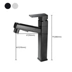 Bathroom faucet with pull-out lever handle Single hole basin mixer