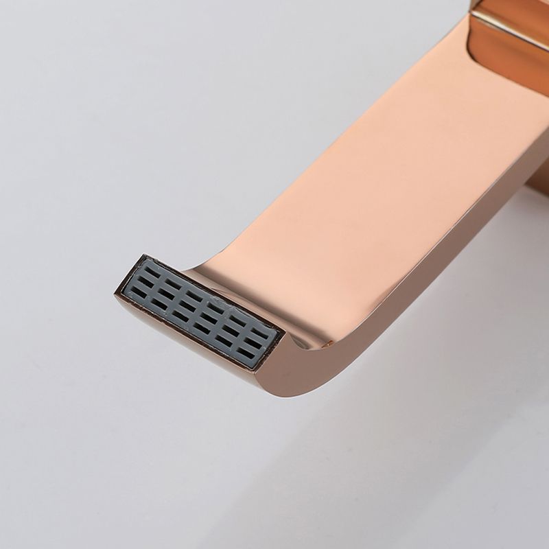 Contemporary Wall Mounted Bathroom Faucet Handle Knob Solid Brass Square Faucet
