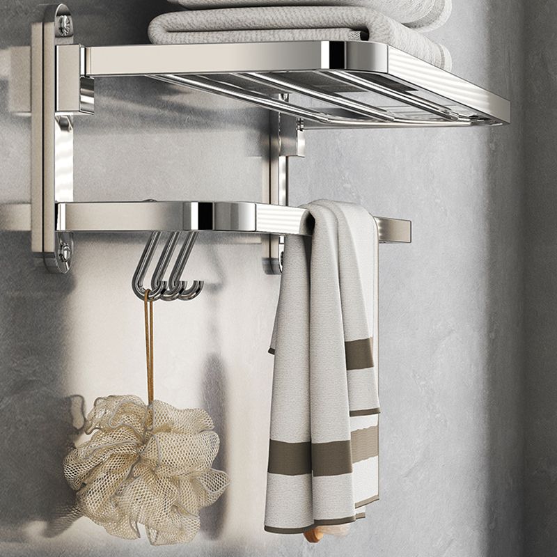 Chrome Modern Bathroom Hardware Set Stainless Steel Towel Hook/Towel Rail & Bathroom Shelf