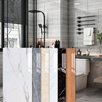 Single Tile Peel and Stick Tile Plastic Peel and Stick Tile with Rectangular Shape