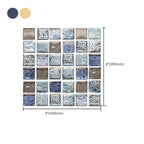 Plastic Self-Adhesive Tiles Mosaic Tiles Grid Square Waterproof Self-Adhesive Tile Pack of 12