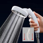 Plastic Handheld Showerhead White Standard Spray Round Wall-mounted Swivel Showerhead