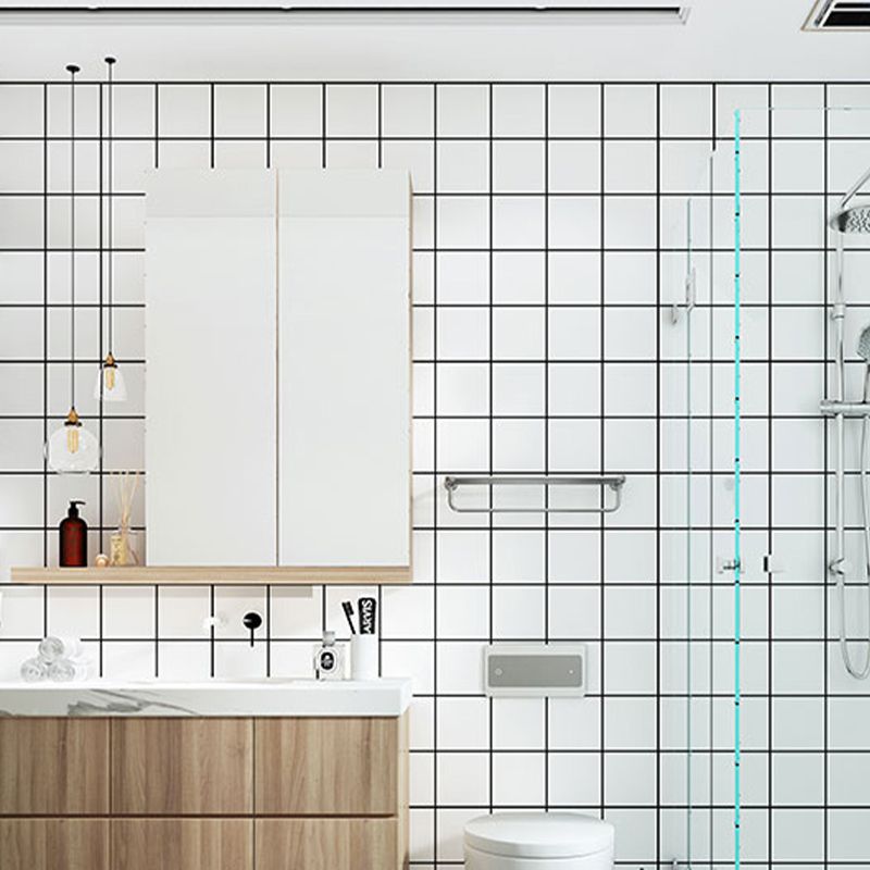 Square Mosaic Tile Peel and Stick Tile for Kitchen and Bathroom