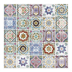 12"x 12" Resin Mosaic Tiles Square Self-Adhesive Tiles for Backsplash & Wall Tile
