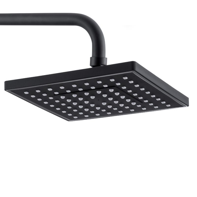 Contemporary Style Shower Head Plastic Fixed Shower Head in Round and Square Shape