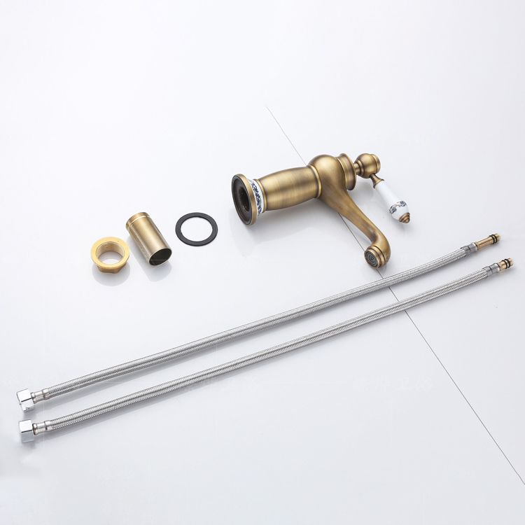 Country House Wide Water Tap Sink Faucet with Lever Handle