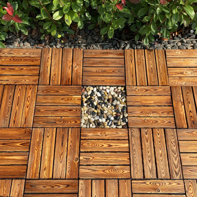Outdoor composite decking tiles with snap-in stripe detail kit decking tiles