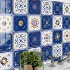 PVC peel and stick backsplash mosaic tiles wallpaper with square shape