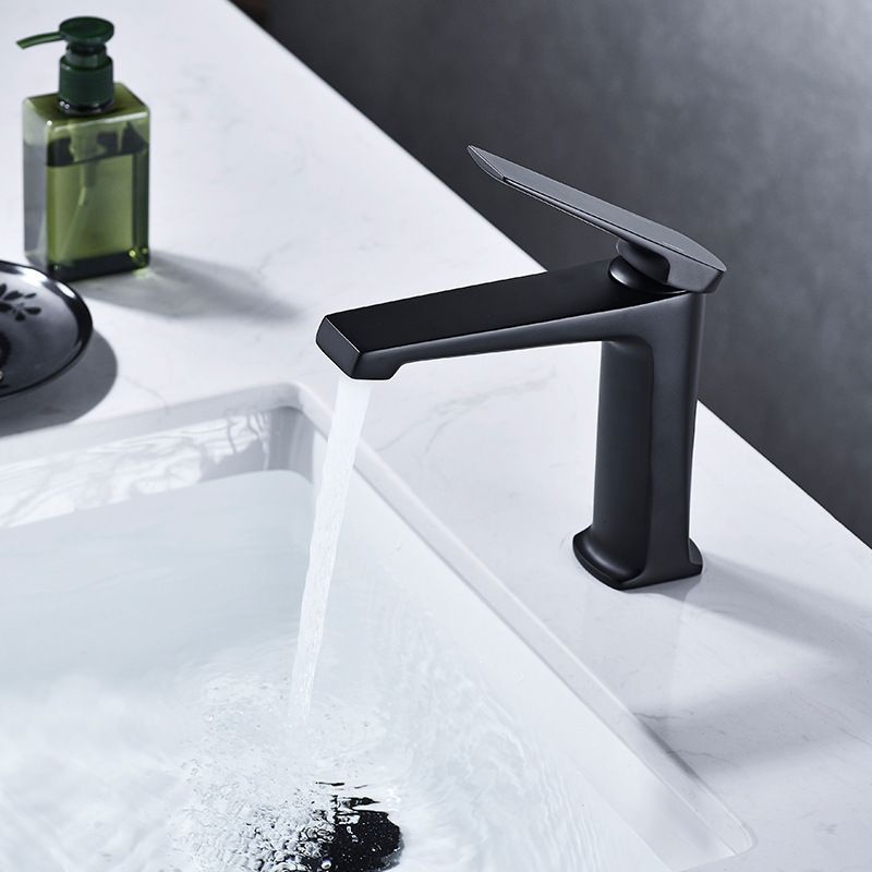 Modern basin tap lever handle copper low arc basin tap