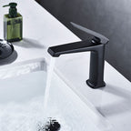 Modern basin tap lever handle copper low arc basin tap