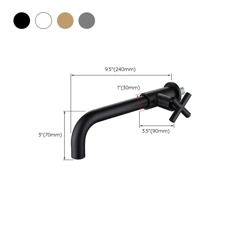 Widely used wall-mounted bathroom sink faucet cross handle low arch faucet