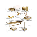 Traditional Style Brass Bathroom Accessories as Single Piece or in Set made of Metal