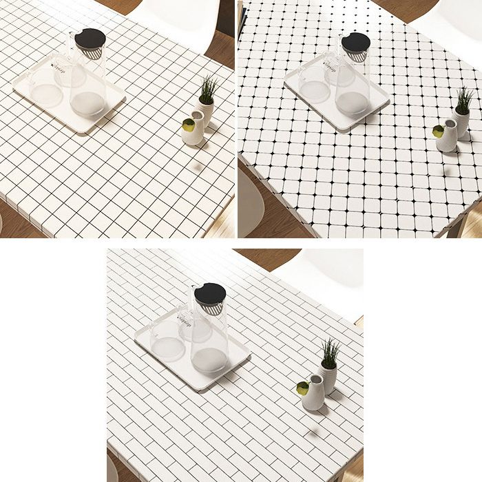 White Peel & Stick Tile Mirror Plastic Grid Wallpaper for Kitchen and Bathroom