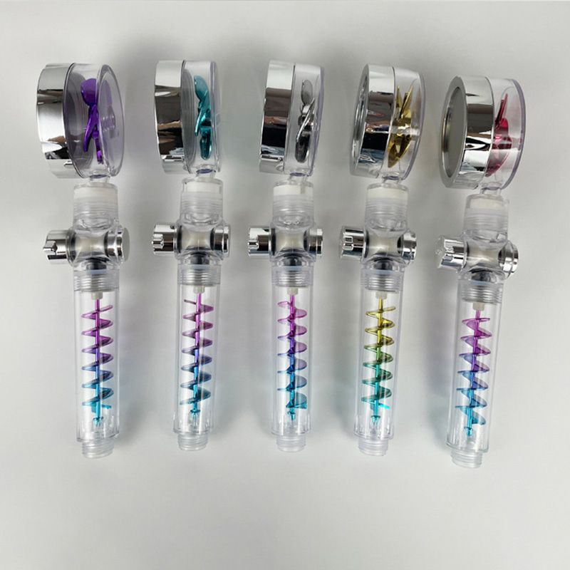 Modern showerhead bathroom hand shower made of plastic with adjustable water flow