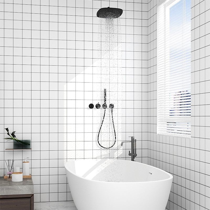 Modern Splash Protection Wallpaper Peel and Stick Mosaic Tile for Bathroom