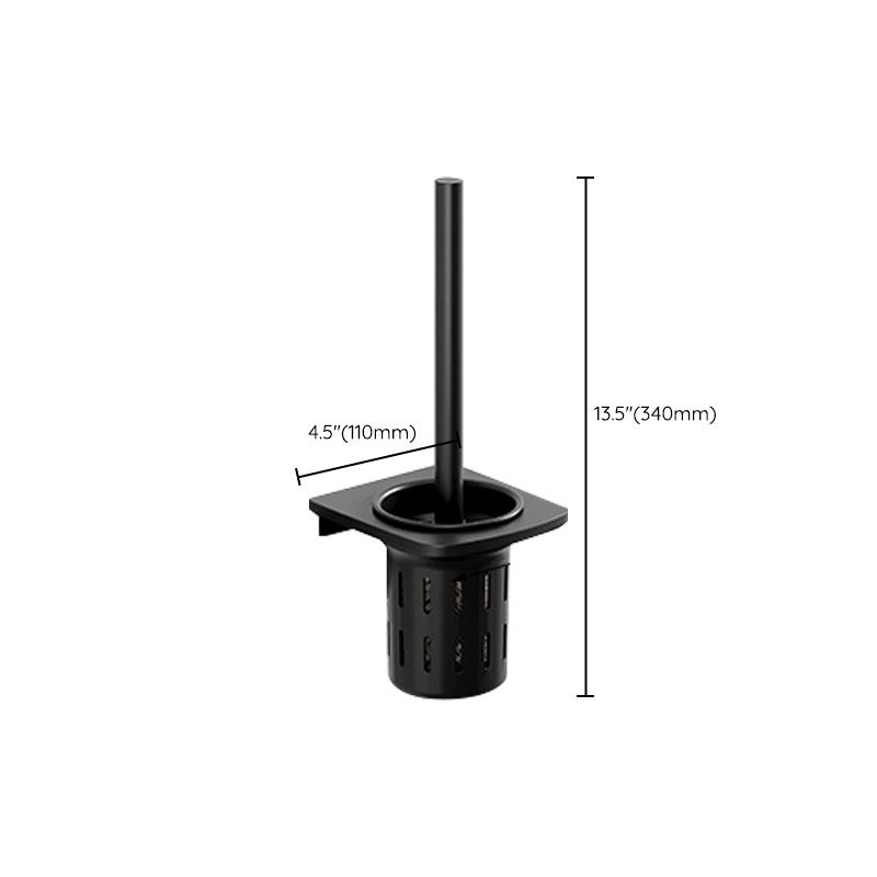 Modern Aluminum Bathroom Accessory Set Matte Black Bathroom Shelf/Towel Holder/Paper Holder