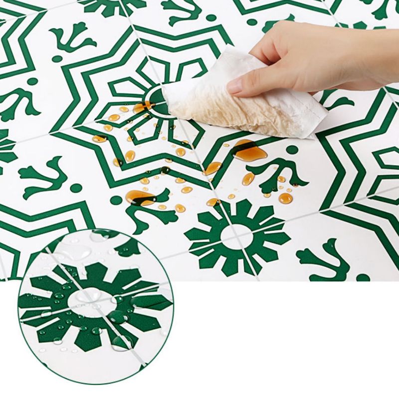 Matte-gloss vinyl floor coverings for peeling off and permanently sticking with quadrant edge