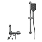 Wall-mounted shower system Gray Adjustable spray pattern Lever handle Shower hose Shower set