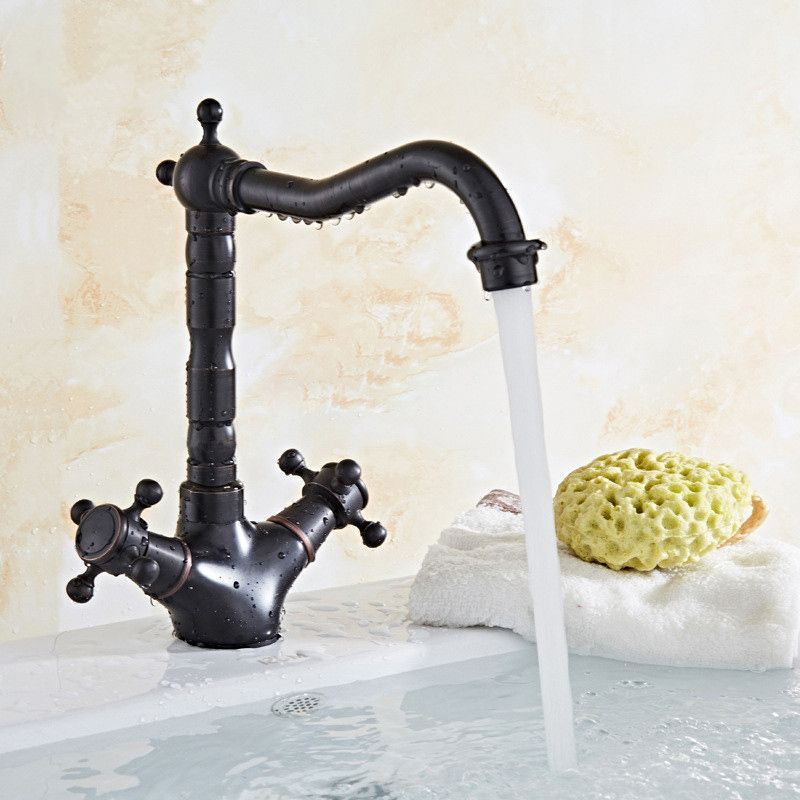 Industrial Widespread Bathtub Faucet with Cross Handles Sink Faucet