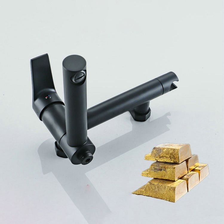 Lever Handle Bathtub Faucet Wall Mount Shower Hose Swivel Spout Bathtub Filling with Hand Shower