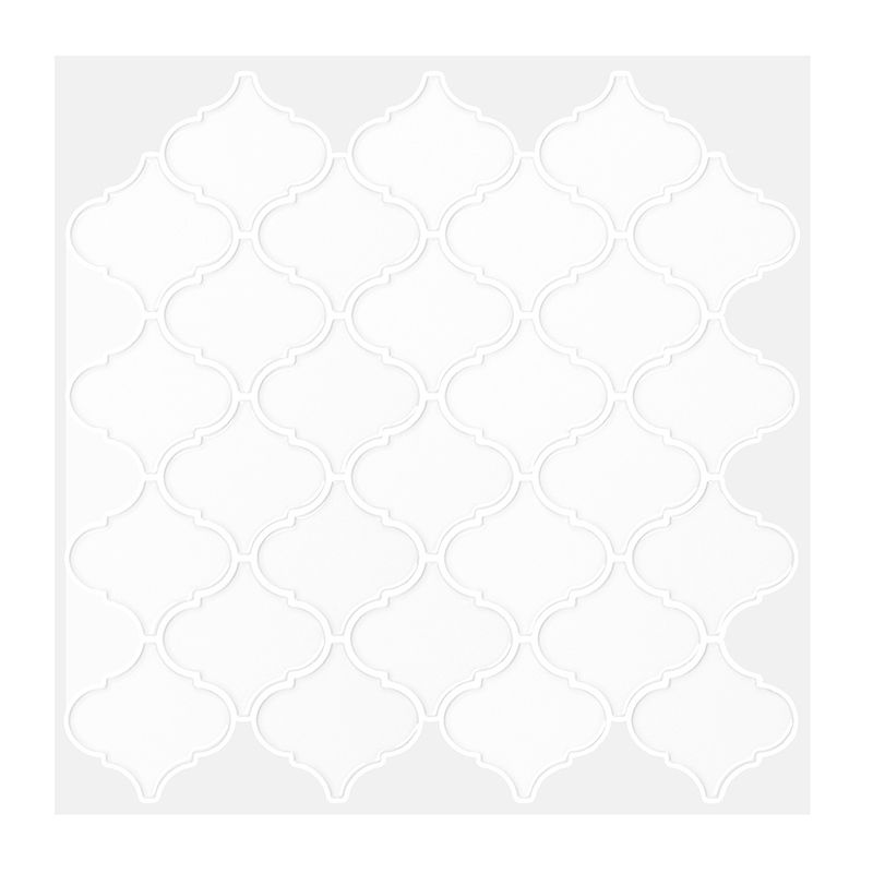 Polygon Metal Peel and Stick Back Wall Tile PVC Peel and Stick Tile for the Kitchen