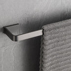 Gray metal modern bathroom accessories as a single piece or as a set