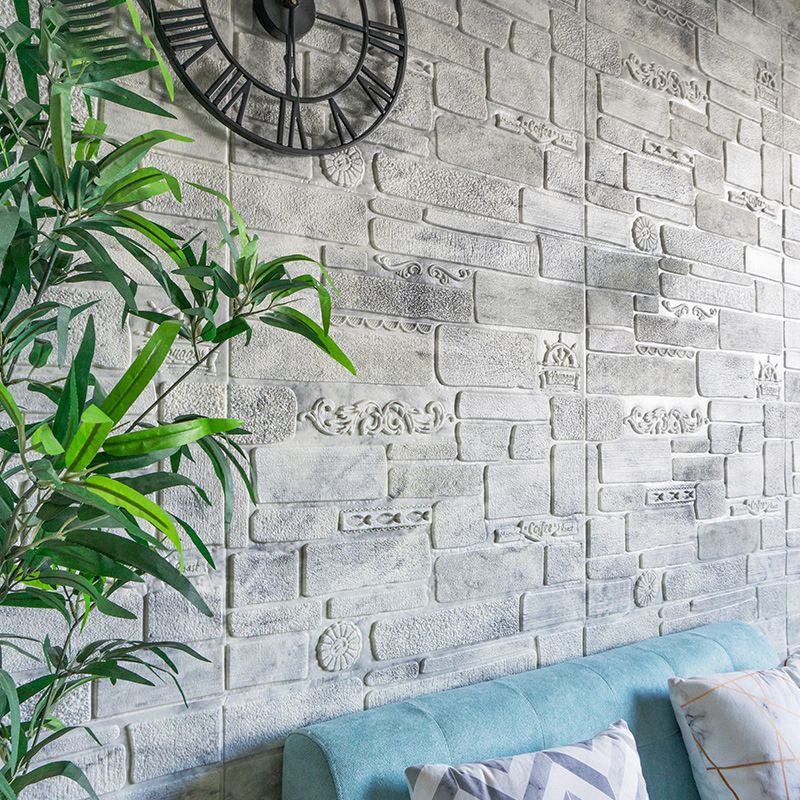 Modern Wall Covering Peel and Stick Brick 3D Print Waterproof Wall Panel