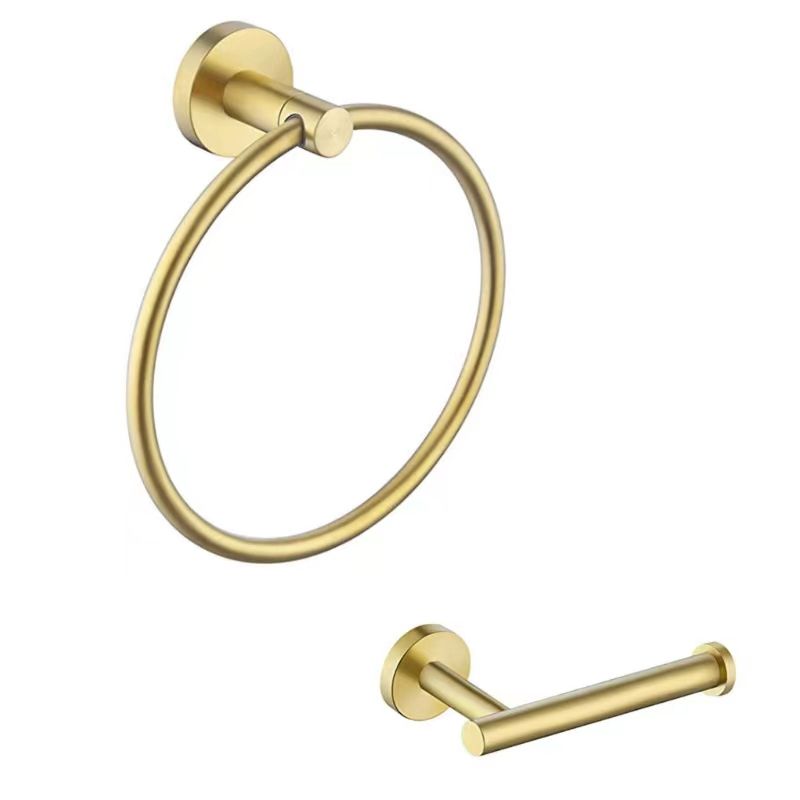 Traditional 2-piece bathroom hardware set towel ring/paper holder
