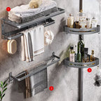 Modern Bathroom Accessories Hardware Set Gray Towel Bar Bathroom Shelf Bathroom Hardware Set