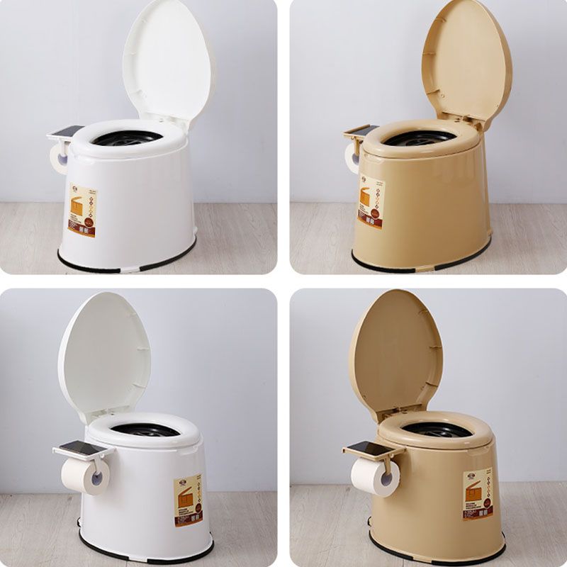 Modern Plastic Floor-Mounted Toilet Bowl with Seat for the Bathroom