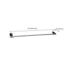 Contemporary bathroom accessory set made of aluminum with towel holder/bath shelf