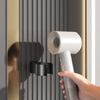 Contemporary stainless steel bathroom accessories as a single piece or in a set in black and gold