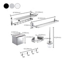 Modern Bathroom Accessory Set Paper Holder Bathroom Shelf Bathroom Hardware Set