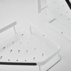 Matt white 3-piece modern bathroom accessory set, bathroom shelf
