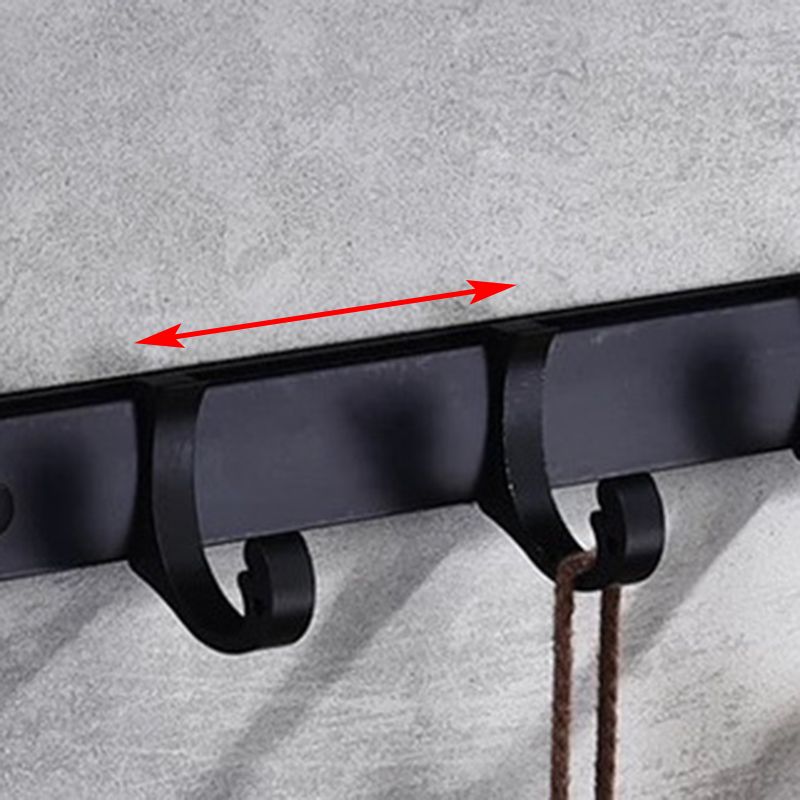 Modern 5/6-piece bathroom accessory set with bathroom shelf/robe hooks/towel bar